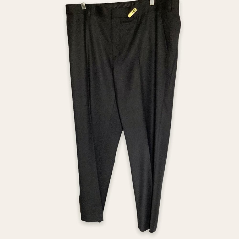 Apt 9 Men's Dress Slacks in Black No Cuffs Straight Leg Size 36-30 Flat Front